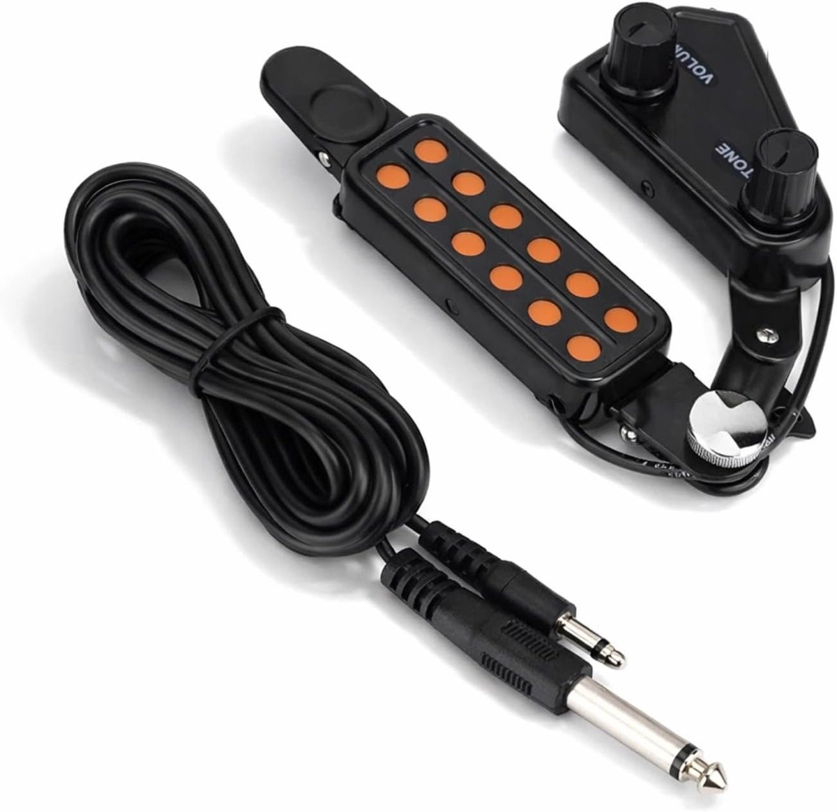 SnelShoppen - Akoestische Gitaar Magnetisch Pickup Systeem met Volume Regelaar en Tuner Kit voor 12-Hole Gitaar - Ideaal voor Thuis Opnames en Live Op