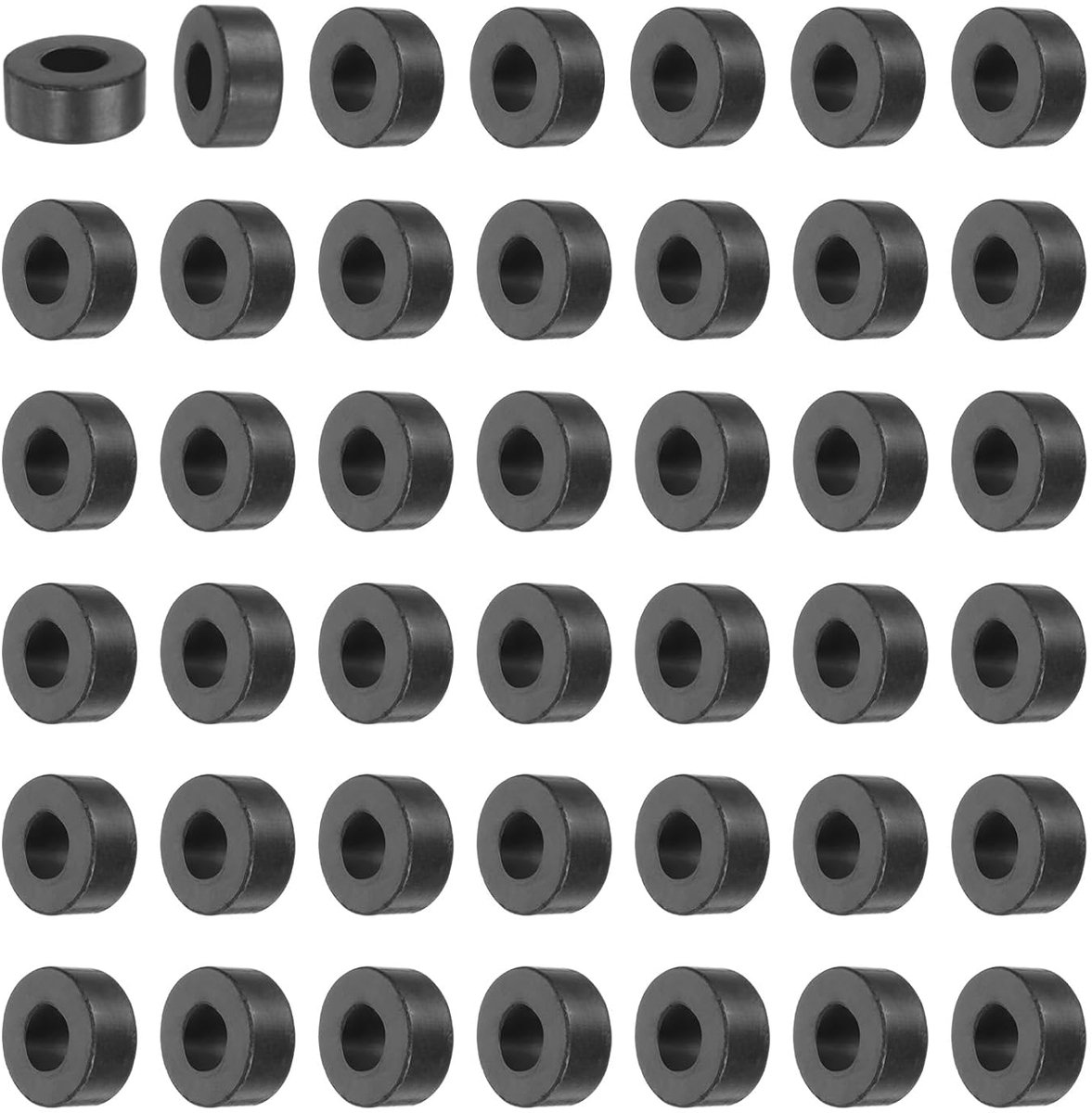 60 stuks rubberen onderlegschijven rubberspacers afstandshulzen 11mm buitendiameter 5mm binnendiameter 5mm dikte ronde rubberen bussen dikke rubberen schijven voor huis auto accessoires