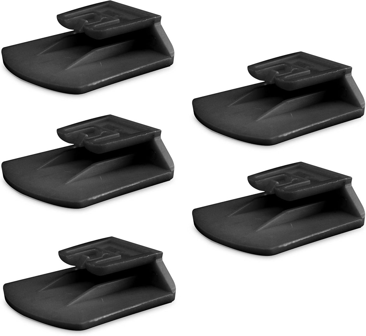 Set van 5 Clip Houders Compatibel met Telepass Slim en Compatibel met MooneyGo. Verkrijgbaar in 6 Kleuren (Zwart)