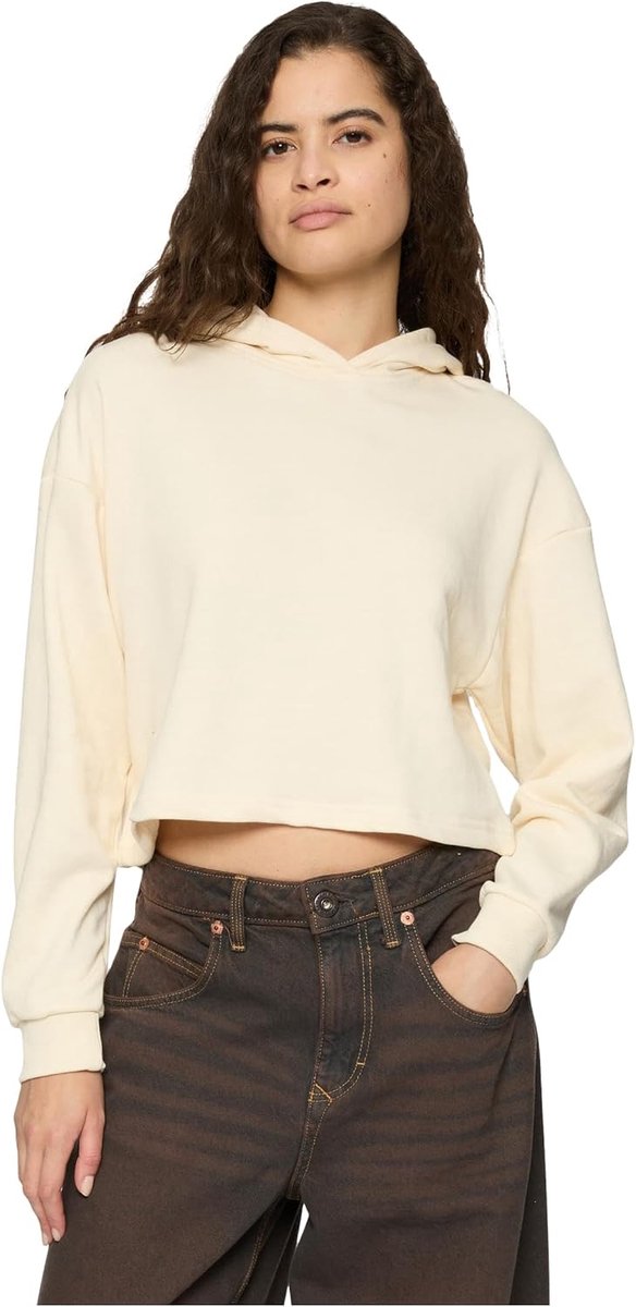 Classics Oversized Cropped Light Terry Hoodie Voor Dames dames Sweatshirt met capuchon