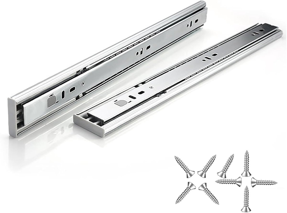 4 paren van 16" zachte sluiting lade dia's langzame sluiting dia's 3-voudig volledige uittrekbare zijmontage huishoudelijke laden/zware lade geleiders/kasten/gereedschapskist/RV/vrachtwagen zware 100