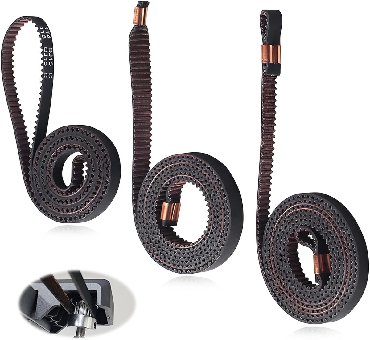 Open distributieriemset voor 3D-printer - 3 stuks tandriemen van 850 mm X, 780 mm Y en 650 mm Z voor nauwkeurige beweging en optimale prestaties