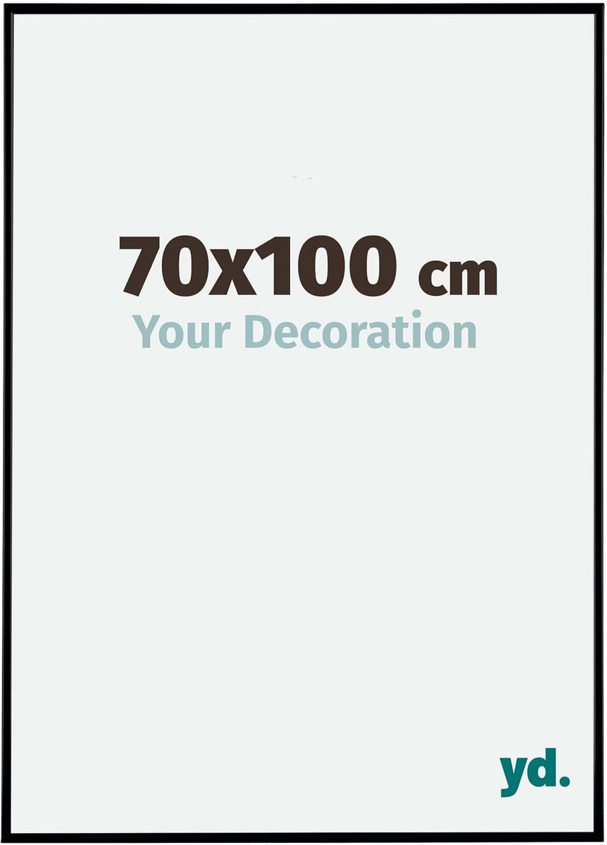 Fotolijst 70x100 cm - Zwart Matt - Acrylglas - Antireflectie - Ideaal voor foto's en posters - SnelShoppen