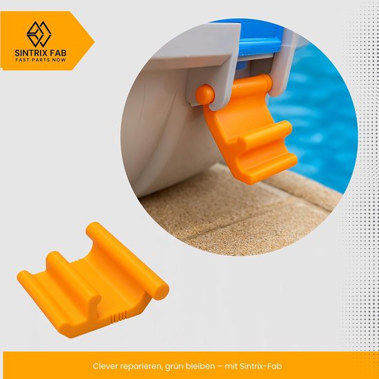 2 x sluitclip compatibel met Steinbach Poolrunner Battery Basic. Reserveonderdeel geschikt voor 061205/061208. Clipsluiting voor zwembadrobot, zwembadreiniger, zwembadstofzuiger — afbeelding 3