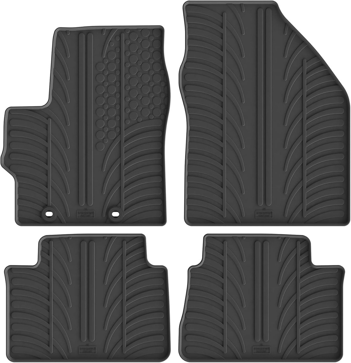 Rubbermatten set Toyota Yaris IV & Cross, Mazda 2 - T-profiel 4-delig - Flexibel rubber - Bescherming tegen vuil - ShopVlot