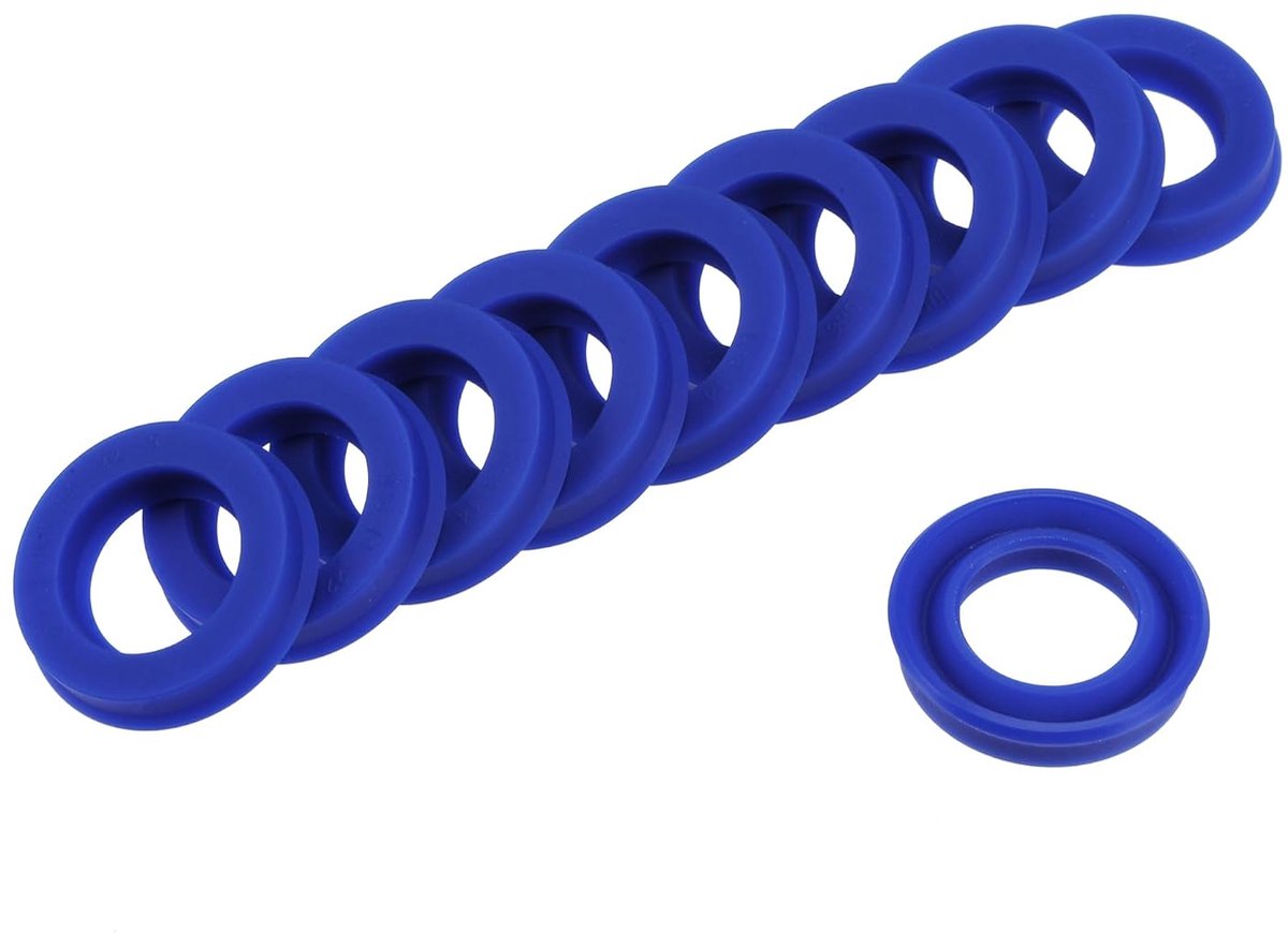 UHS radiaalasafdichtringen, industriële PU-olieafdichtingen voor hydraulische cilinders (blauw, 14 mm ID x 22 mm OD 5 mm breed)