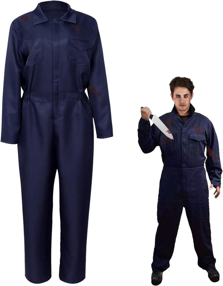 Creepy Horror Kostuum voor Mannen en Vrouwen - Michael Myers Overall voor Halloween Cosplay en Feestjes