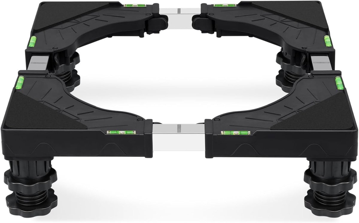 Meubelbasis met 4 dolly voeten - verstelbare breedte 16" tot 24,5" - hoogte 4,1" tot 5,1" - stevig en anti-vibratie - ShopVlot