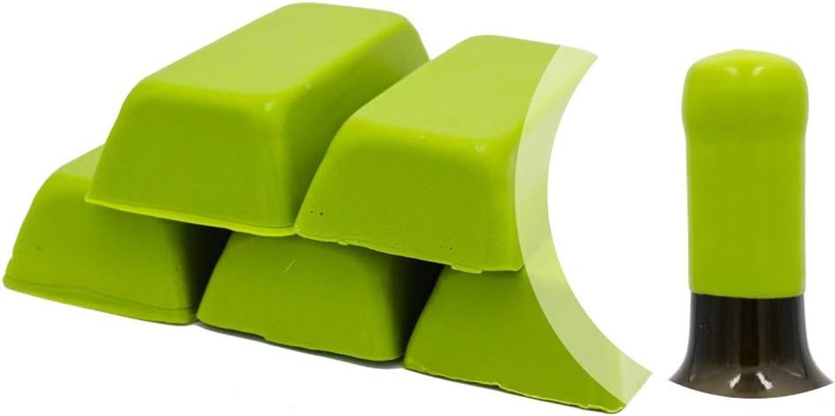verpakking schellak groen 500 g of zachte zegelwas voor het verzegelen van wijnflessen, bier, jenever en likeuren (groen-03)