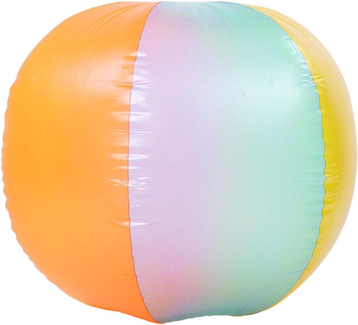 80 Cm Opblaasbare Strandbal, Gigantisch Regenboogkleurig Zwembadspeelgoed voor Kinderen, Volwassenen, Verdikt PVC Anti-burst, met Snel Opblaasventiel voor Buitenfeestspellen