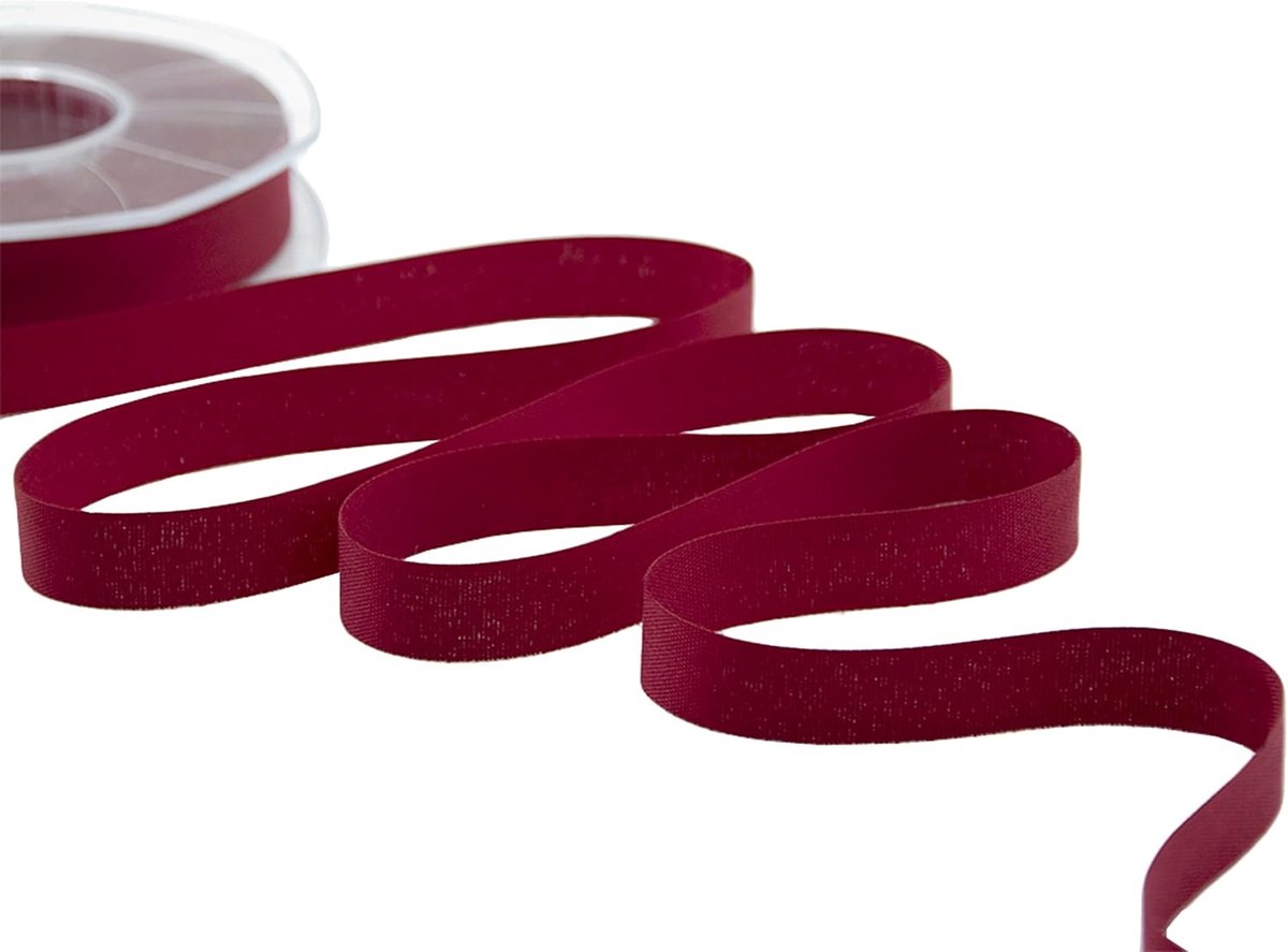 - Poly-katoen, mat poly-katoenen lint voor geschenkverpakkingen, decoraties, gastgeschenken - amaranthus, 15 mm x 25 m