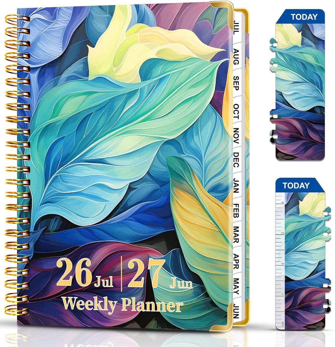 2026-2027, Hardcover Agenda A5 Met Weekoverzicht, Juli 2026 - Juni 2027, Dagelijkse Weekplanner Met Spiraalbinding, Dagboek Met Binnenvak En Bladwijzer, Ideaal Voor Thuis En Op Kantoor