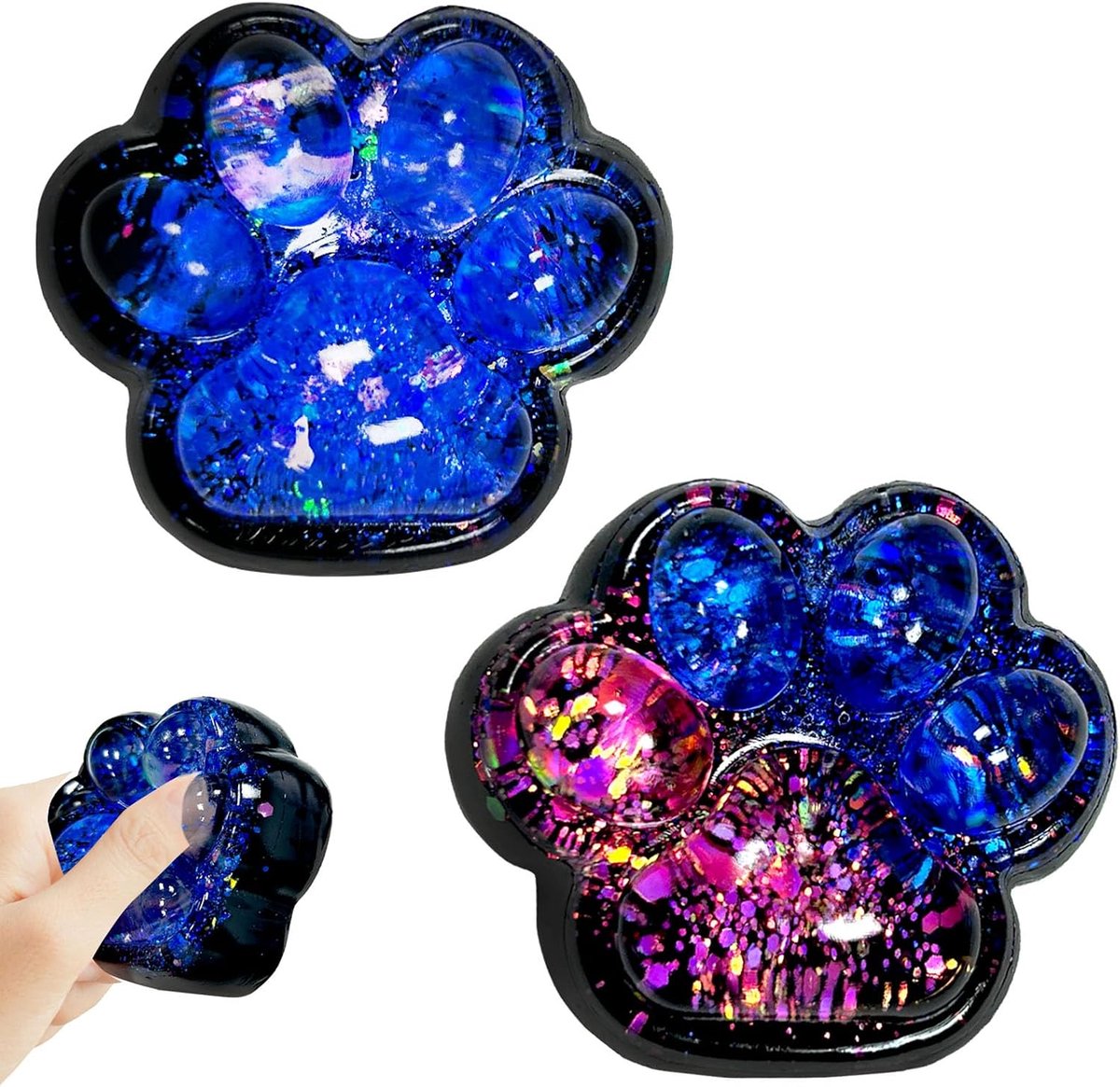 Squishy, 2 Stuks Fufu Squishy Poot, Kattenpoot Stress Relief Toy, Ultrazacht Decompressiespeelgoed, Squeeze Antistress Speelgoed, Speelgoed voor Volwassenen