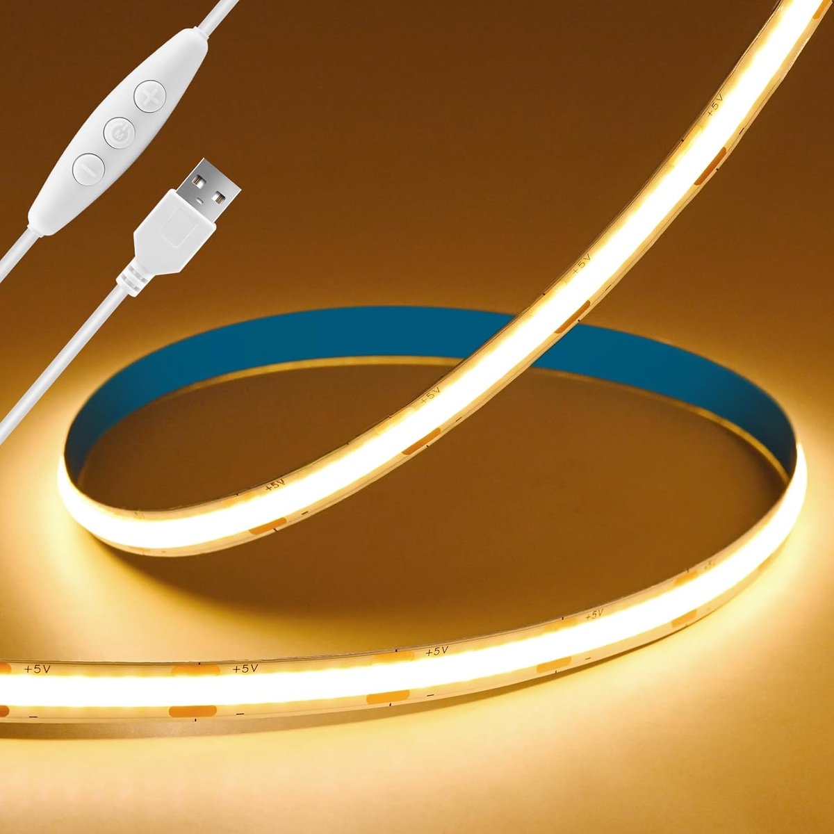 LED Strip 2m - COB 3000K Warm Wit - Dimbaar - Perfect voor sfeerverlichting - ShopVlot