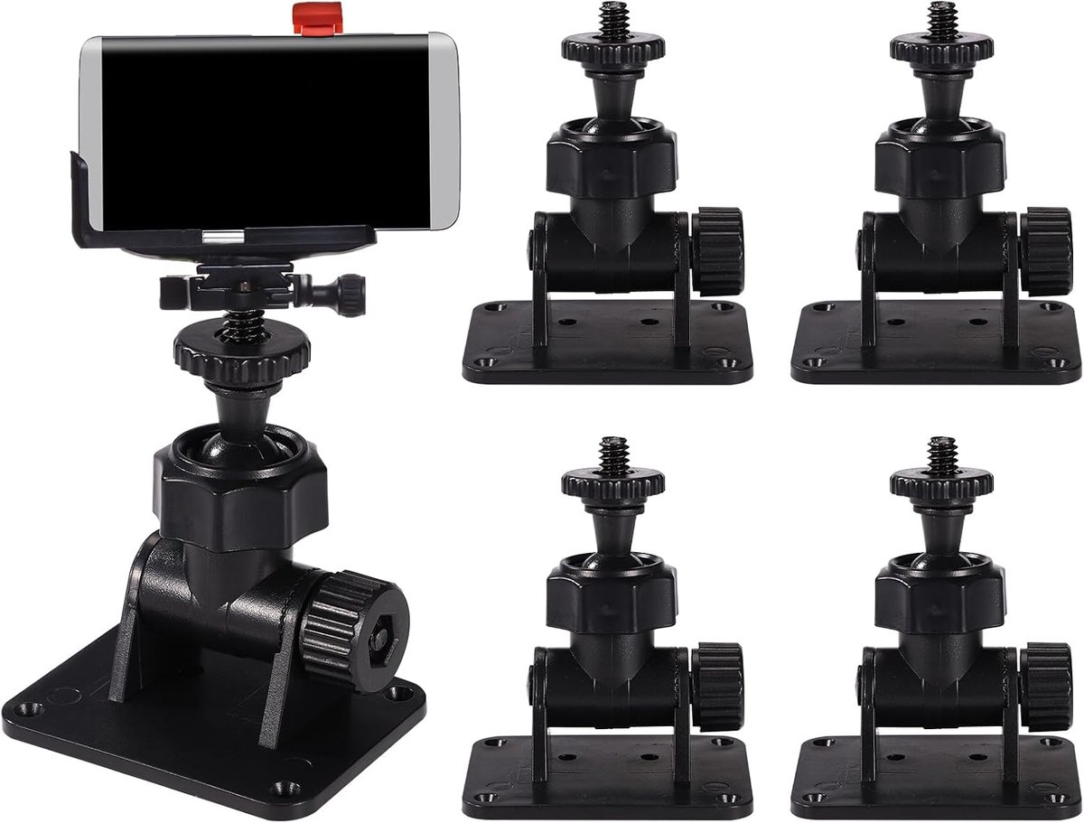 4st Wandmontagebeugel voor HTC Vive/Valve Index/Vive Pro Basisstation, 1/4" Schroefdraad Universele Zelfklevende Houder Mini Wandstandaard Ondersteunende Accessoires voor Oculus Rift Sensoren