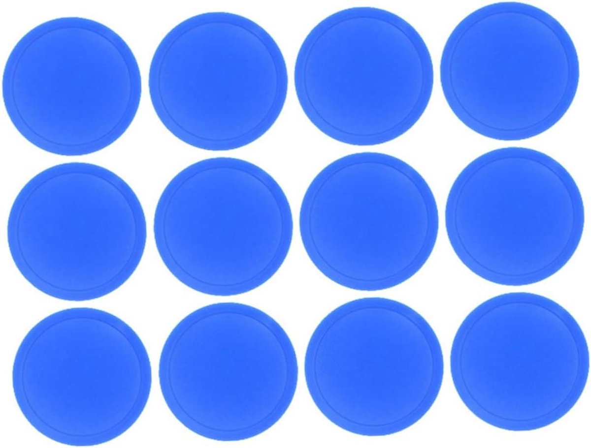 Airhockey Paddles - Pucks Slagvellen - Tafelspel Spelen - Ergonomisch Ontworpen - 6.4 cm - Blauw