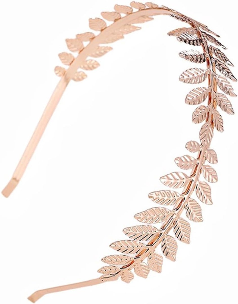 lauwerkrans, handgemaakte bruidssieraden, Grieks-Romeinse haarband, haarsieraad, haarband, dames, retro diadeem voor meisjes en vrouwen, bruidssieraden, roségoud