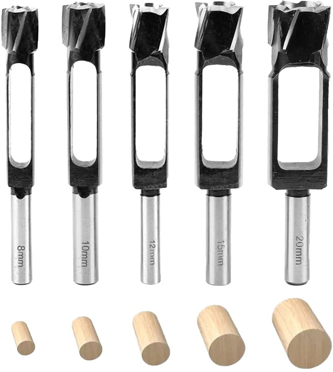 Houtplug gatsnijder, penboor, diepe plug cutter kernboor voor houtbewerking meubels maken (8/10/12/15/20mm)