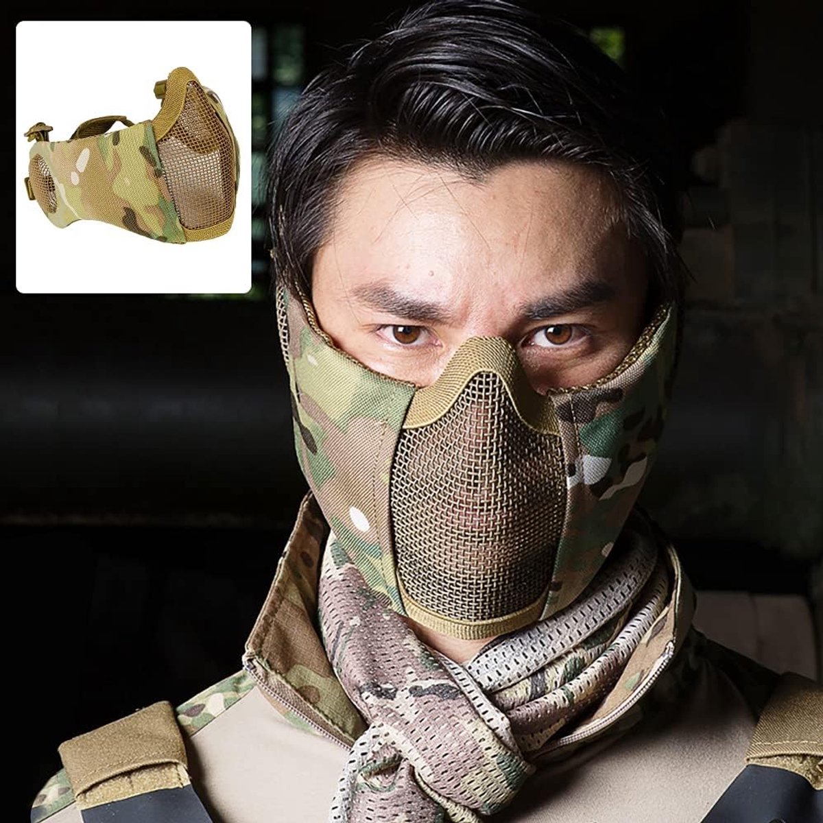 Maskers met gehoorbescherming voor CS/jacht/paintball/schieten