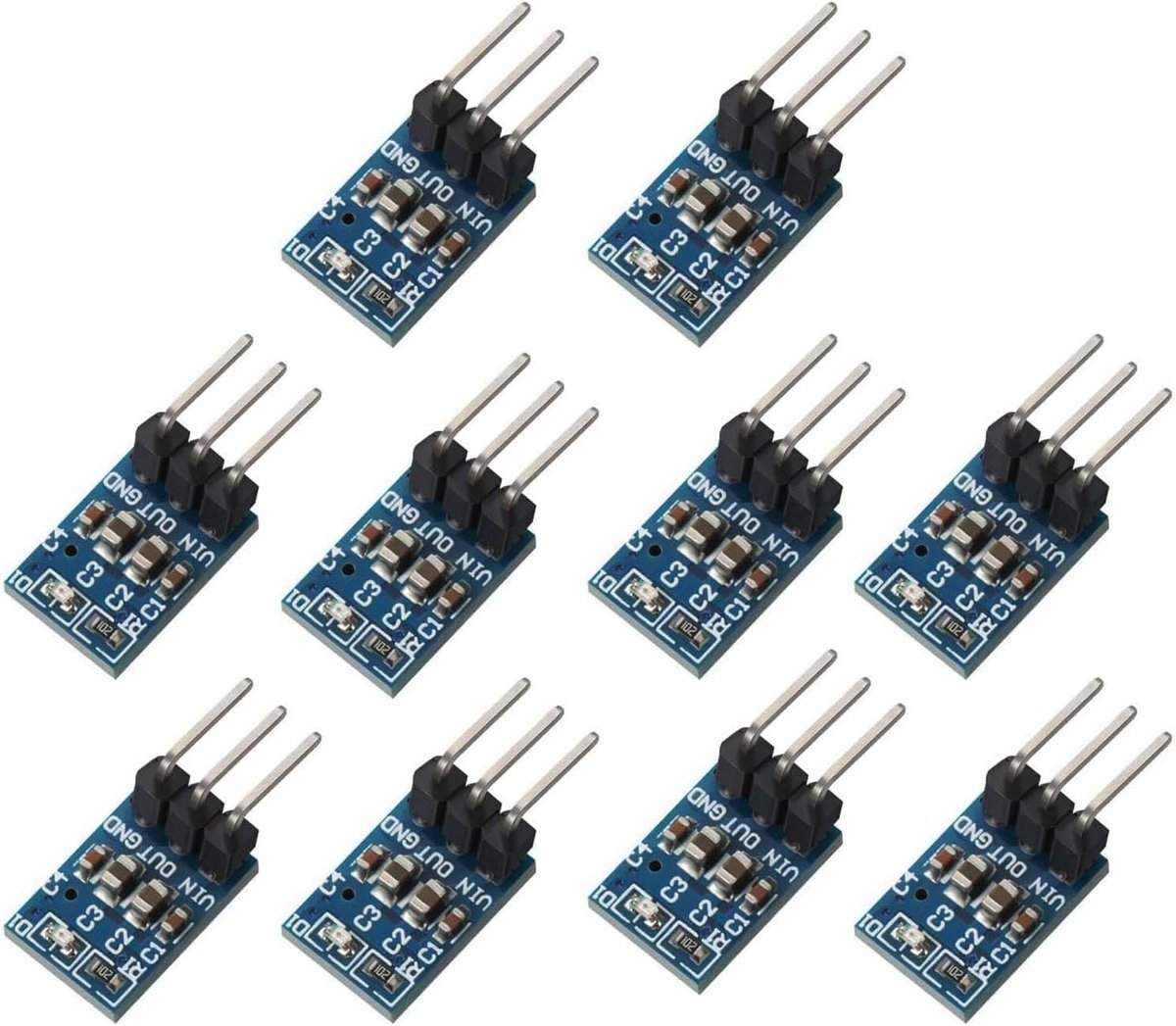 10 stuks 4,75 V-12 V tot 3,3 V 800 mA DC Step Down Converter spanningsregelaar vermogensomvormer voor Raspberry Pi voedingsmodule