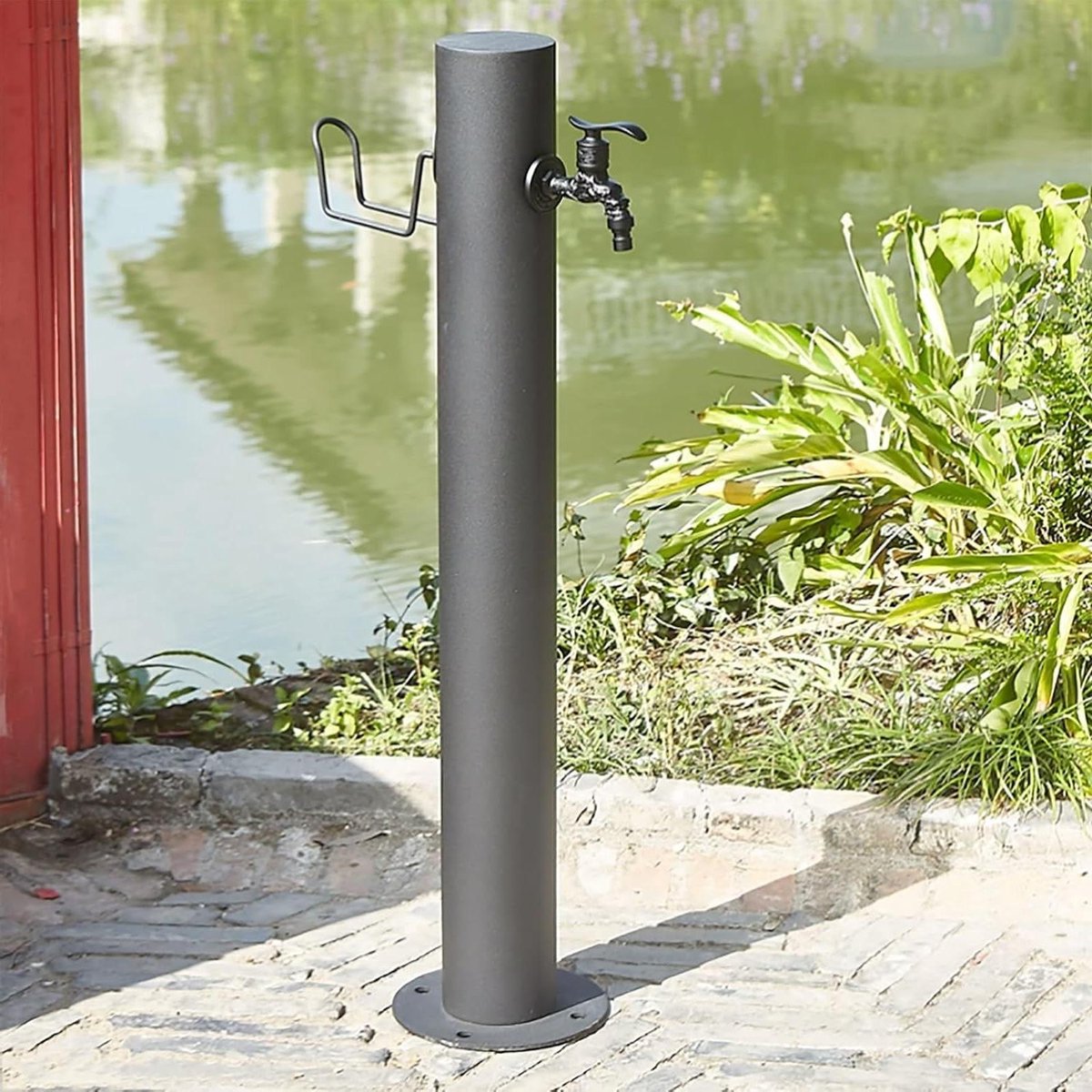 Buiten Kraan - Waterzuil Tuin - Tuin Bewateren - Vorstbescherming - 86 cm - Zilver