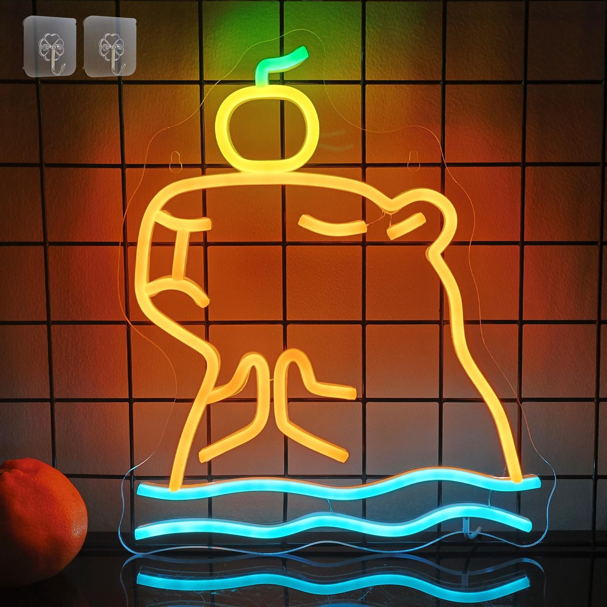Omgoods - Luminous Capybara LED Wanddecoratie voor Kinderen