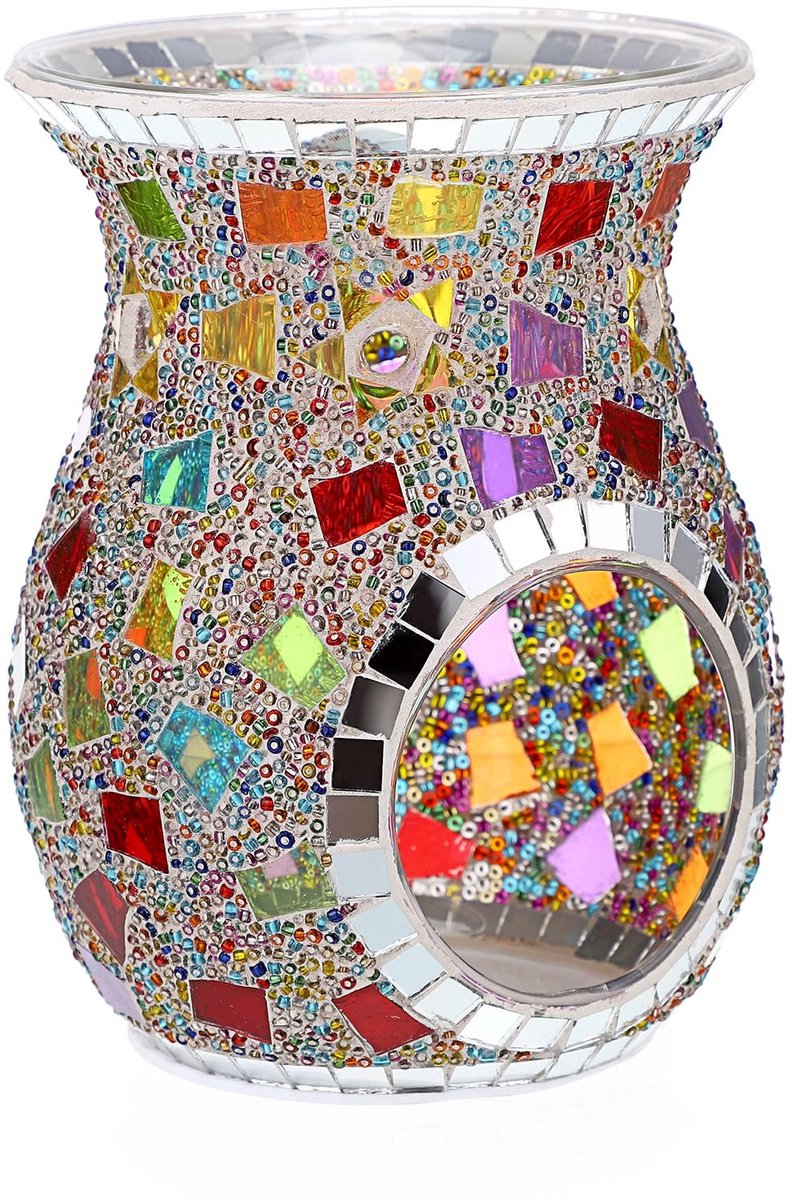 Omgoods - Keramische Oliebrander met Kaarsenhouder en Aroma Lamp