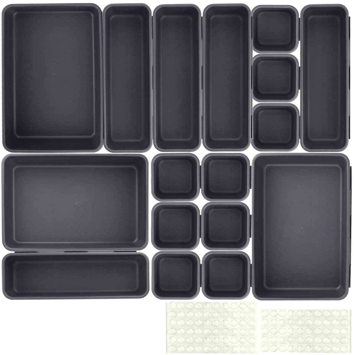 Omgoods - 17-delige Lade Organizer - Verdeel en Berg Kantoor- en Schoonheidsaccessoires