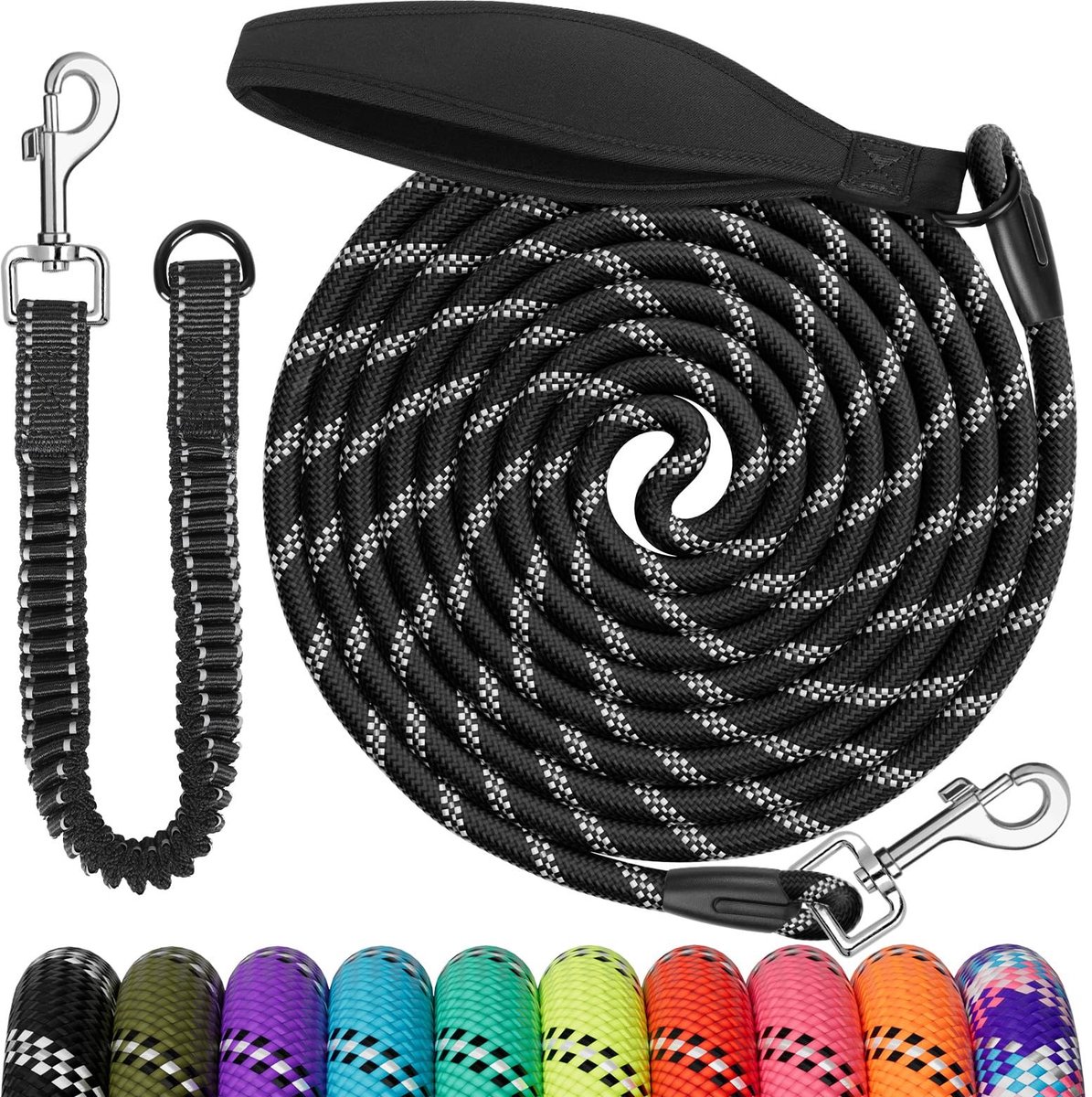 Omgoods - Hondenlijn 30 m - Verstelbare Training Leash met Padded Handvat
