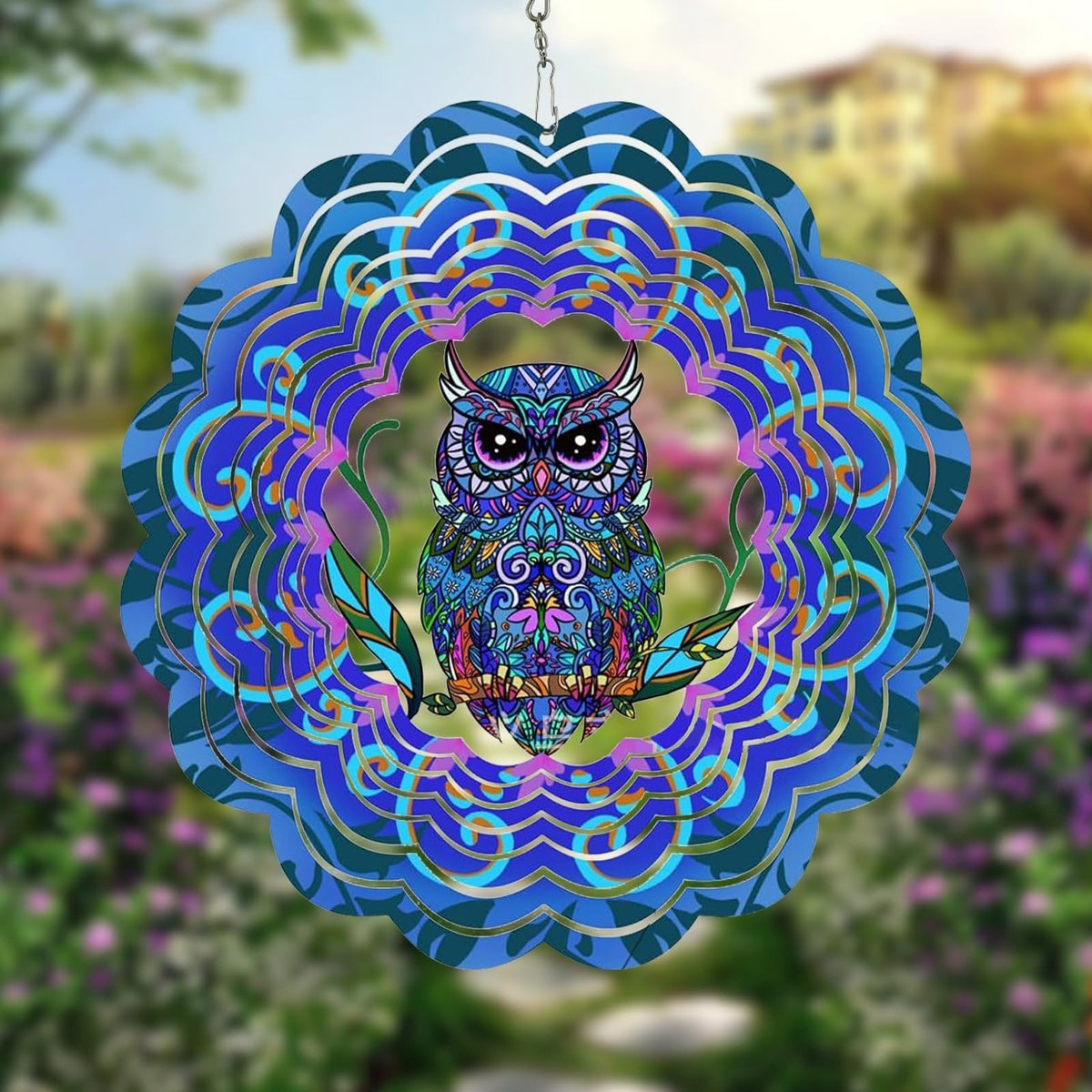 Omgoods - 3D Windspinner met Uil Motief voor Binnen en Buiten