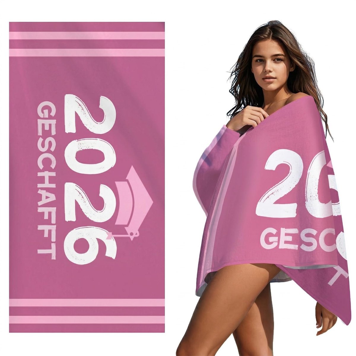 Omgoods - Microvezel Strandhanddoek 80x160cm Afstudeerfeest Cadeau