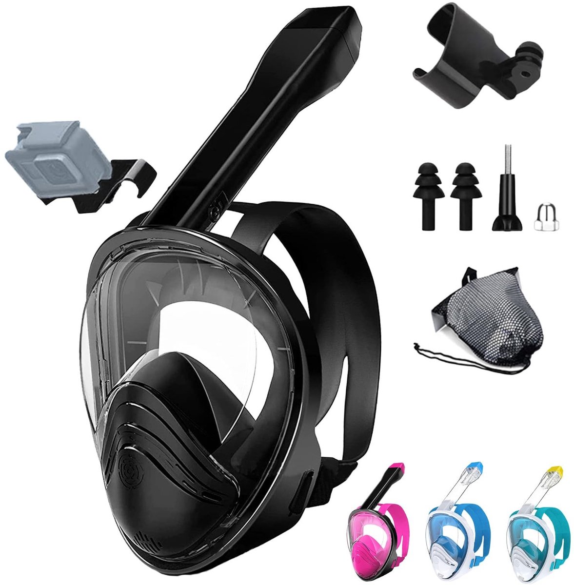 Omgoods - Duikmasker en Snorkelset voor Volwassenen met Anti-Fog en Brede Kijkhoek