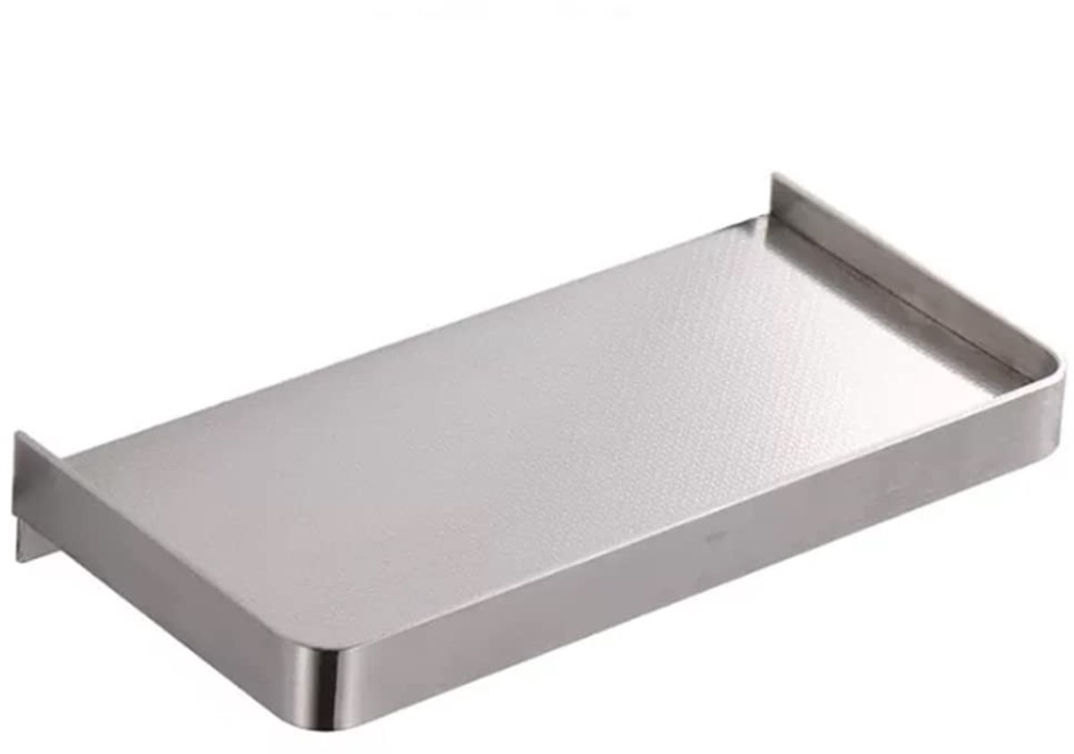 Omgoods - Wandplankje 19 cm van Roestvrij Staal met Zelfklevende Bevestiging