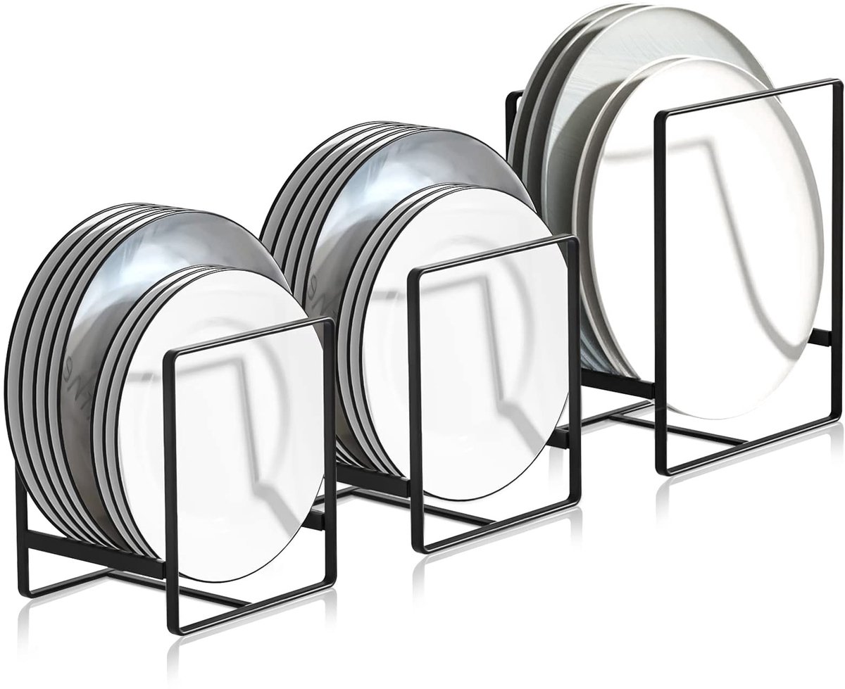 Omgoods - Set van 3 Metalen Bordhouders met Antislip Mat