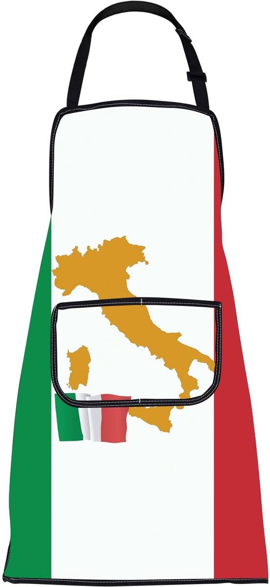 Omgoods - Italiaans Vlag Schort voor Koken en Bakken - Waterdicht en Oliebestendig