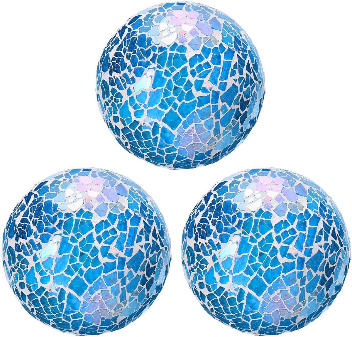 Omgoods - Decoratieve Glazen Bollen Set voor Tafel Decoratie