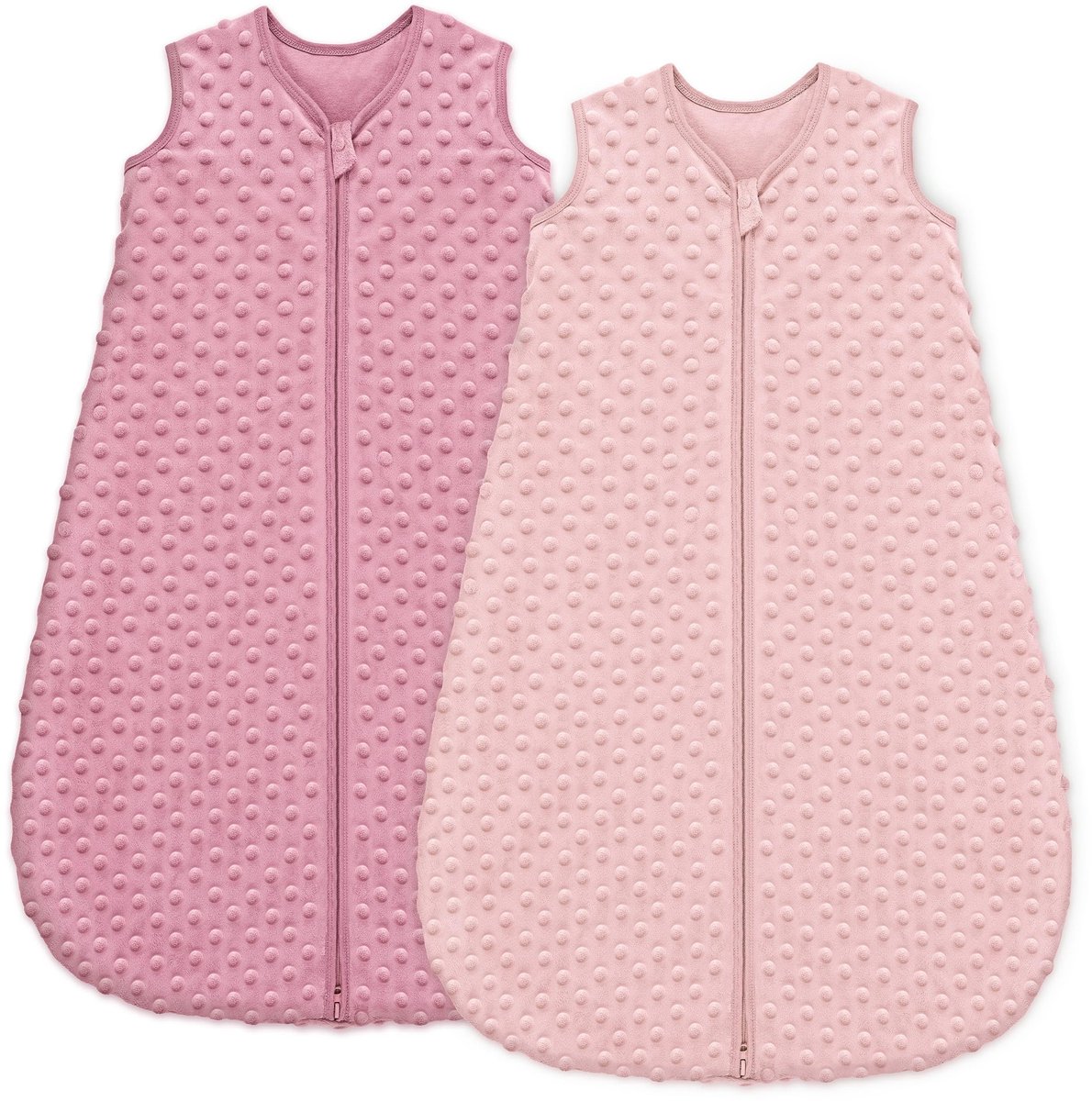 Omgoods - Baby Slaapzak 1.5 met Pluche Dots - Geschikt voor 0-6 Maanden (Roze)