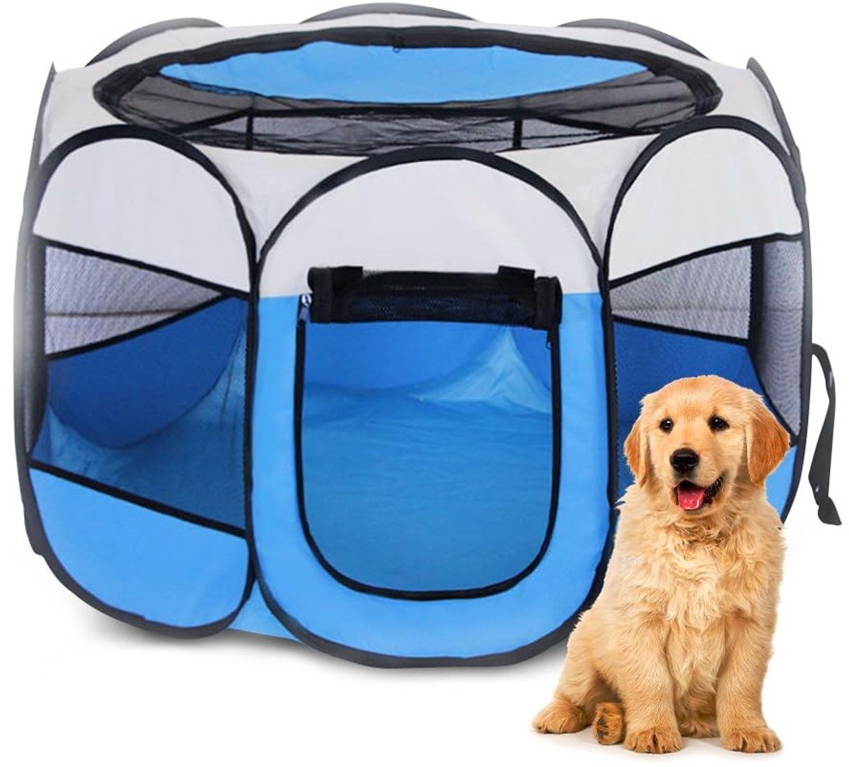 Omgoods - Vouwbare Pet Playpen voor Binnen en Buiten Gebruik