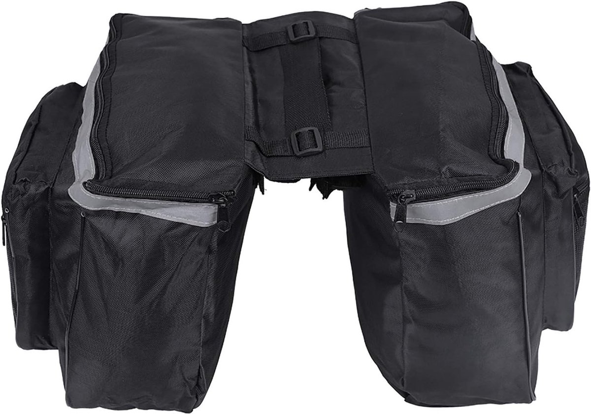Omgoods- Fietstas 25L Waterdicht - Dubbele Fietstas - Fietstas Achterdrager - Fietstas met Reflecterende Rand - Fietstas voor Buitensport - Duurzaam Materiaal - Fietsbagage