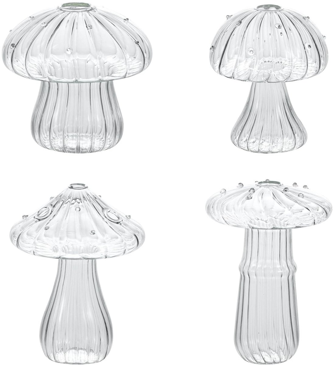 Omgoods - Creatieve Mini Paddenstoelvaas van Glas voor Planten