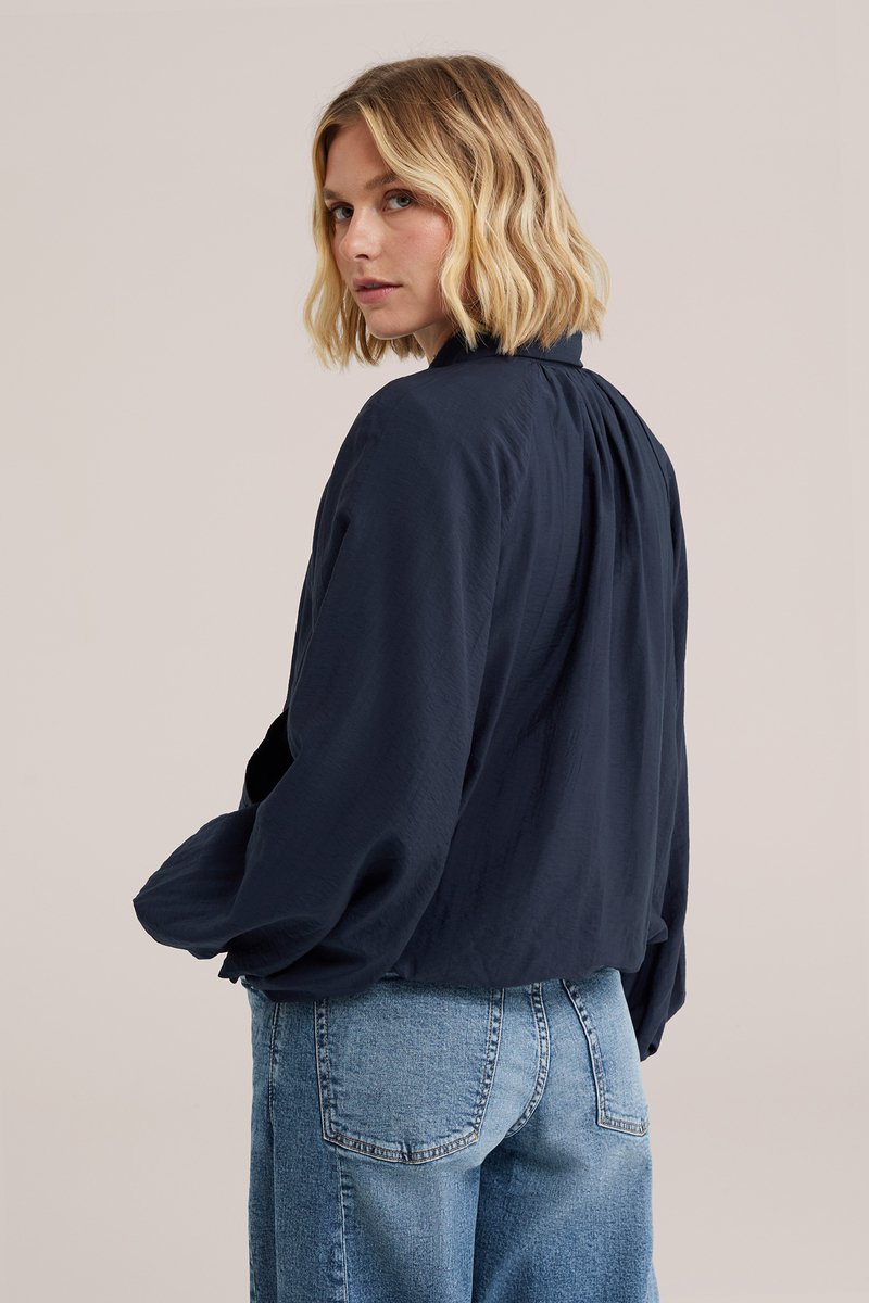 WE Fashion Dames jack met ballonmouw en rits