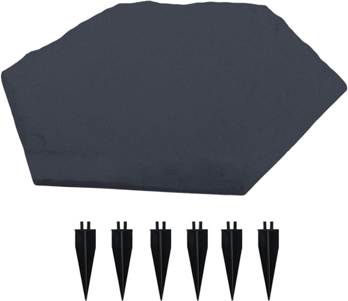 Tuin Stapstenen - Looproutes Tegels - Tuin Decoratie - Met Grondpennen - 39x40 cm - Zeshoek