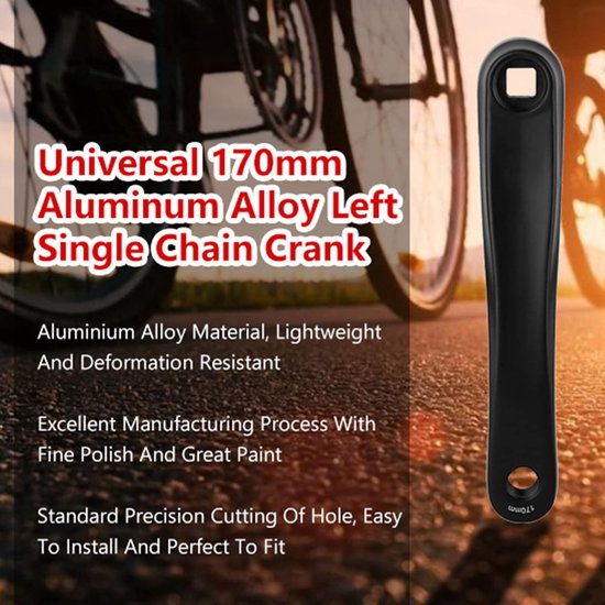 Vervangende Crankarm 170mm van Aluminium voor MTB en Racefietsen - Links, Lichtgewicht en Duurzaam — afbeelding 3