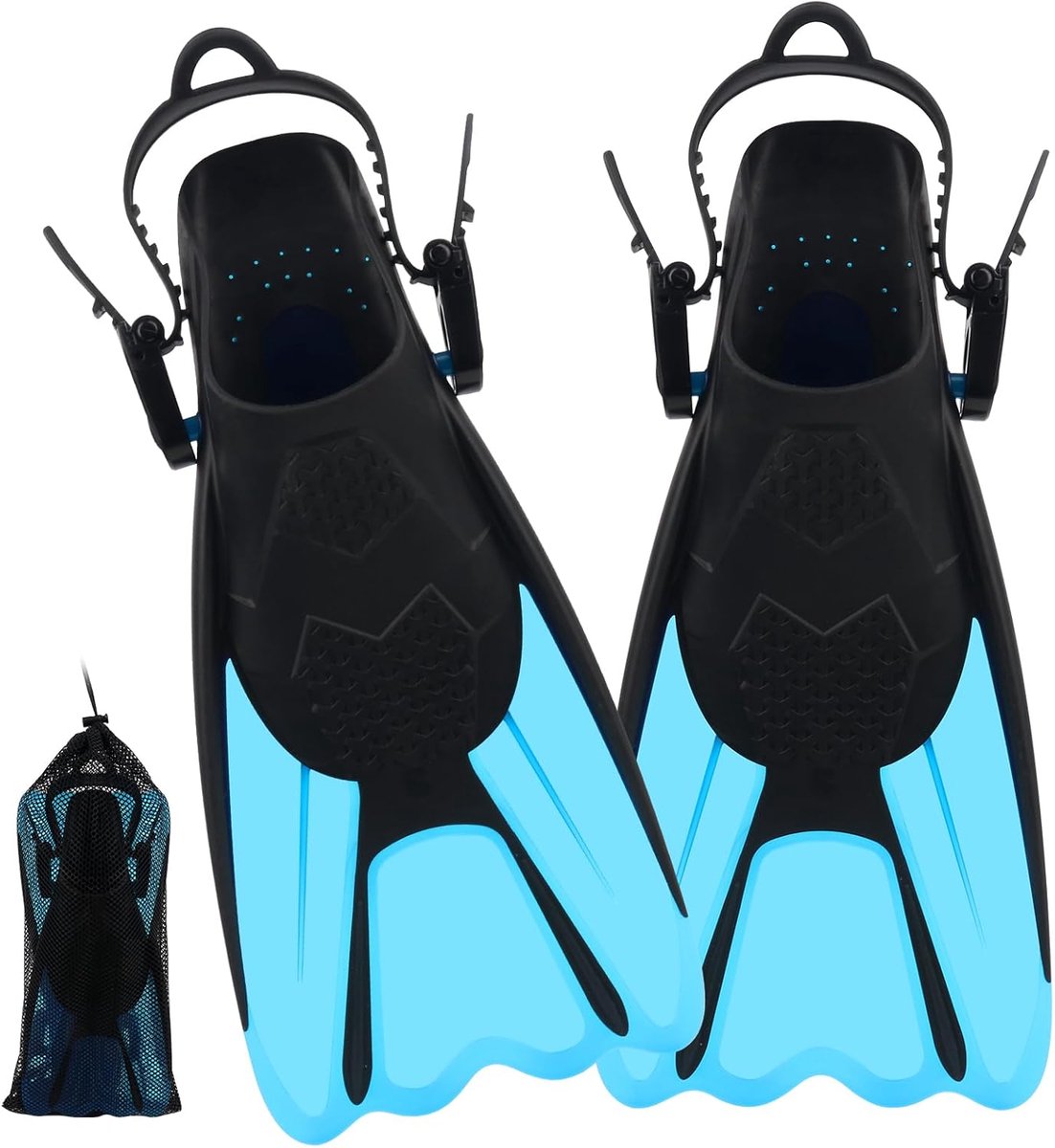 Zwemvliezen, lichte duikvliezen, maat 34-38, voor kinderen en volwassenen om te snorkelen, zwemmen, blauw