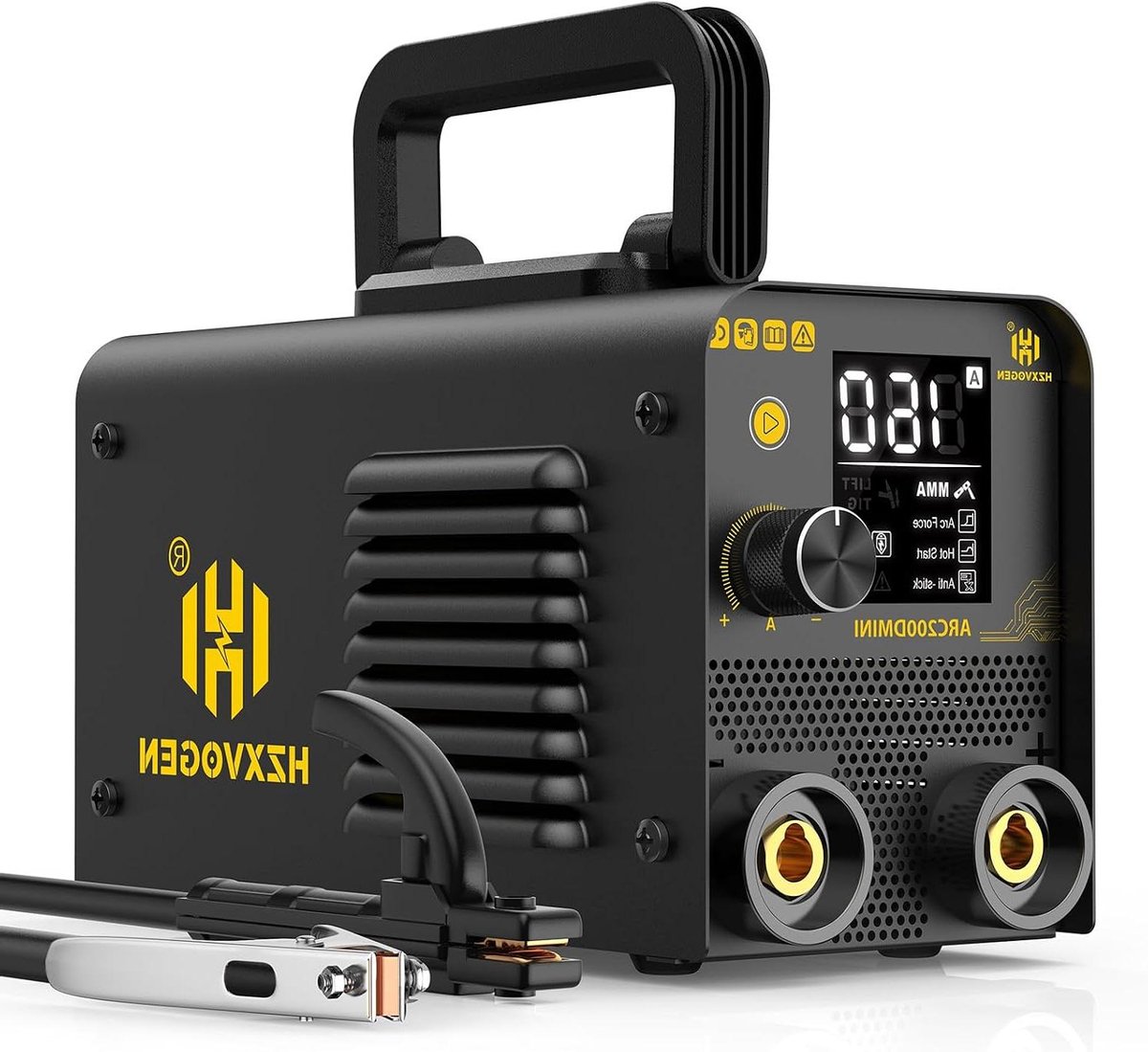 Mini Inverter Lasapparaat - Draagbaar Lasapparaat Elektroden - Doe-het-zelf Lassen - 2-in-1 MMA Lift TIG - 200A 230V - Zwart