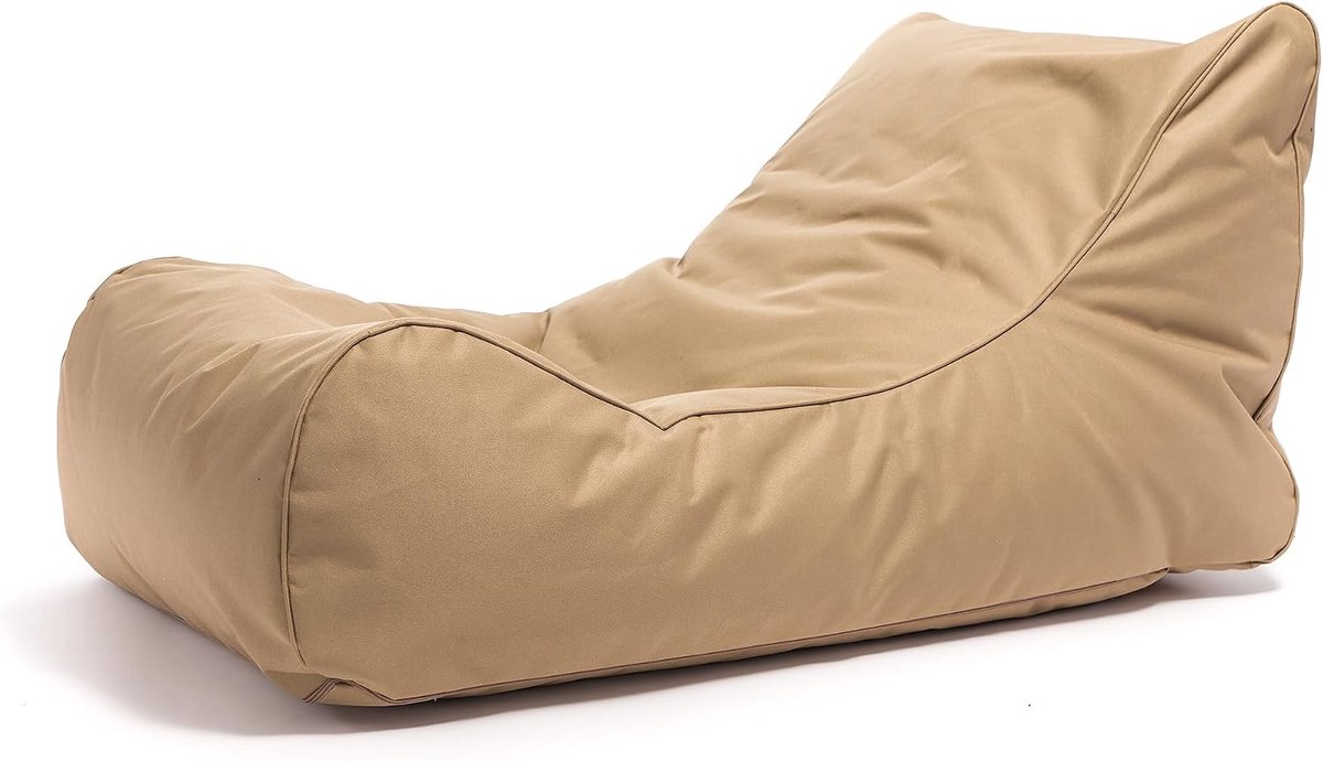 SnelShoppen - Polyester Pouf Armstoel Buiten - Lounge Stoel met Opbergruimte en Handvat - Stijlvolle Zitzak - Comfortabele Armstoel voor Tuin, Camping