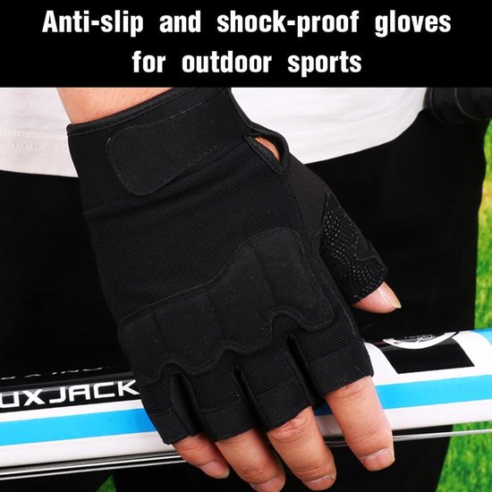 Koelende fiets handschoenen - Fiets handschoenen - Mountainbike handschoenen - Fiets handschoenen voor heren en dames - Ademende sport handschoenen - Geschikt voor fietsen - Kracht training - Schokbestendig - Anti-slip - Ademend (XL) van Merkloos — afbeelding 2