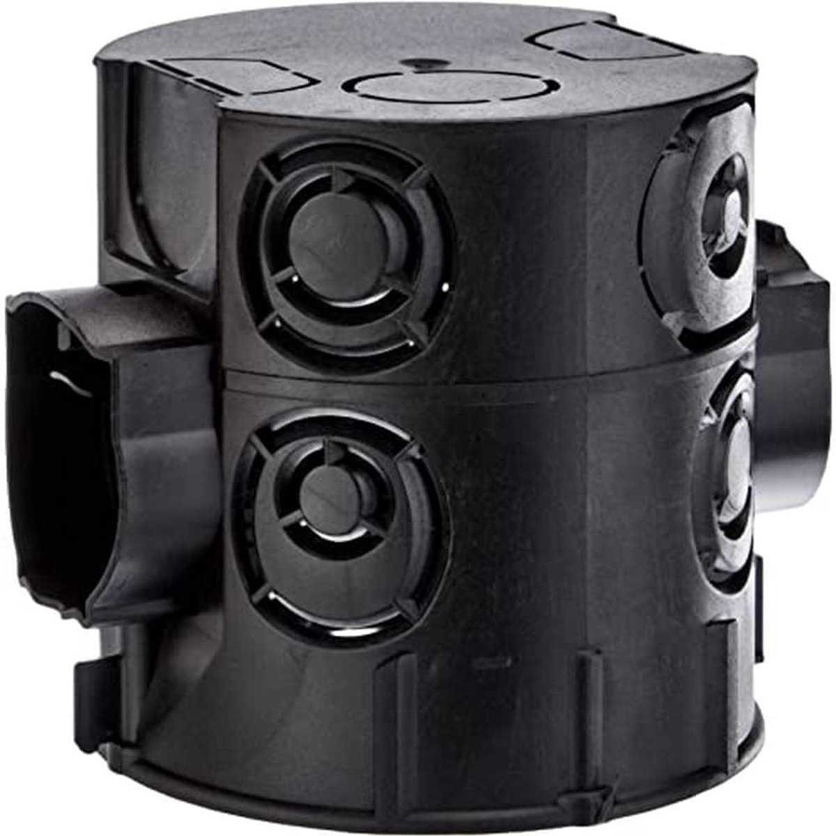 Inbouw Schakeldoos Zwart - 60 mm Diameter, 65 mm Blikdiepte – Set van 25 Stuks