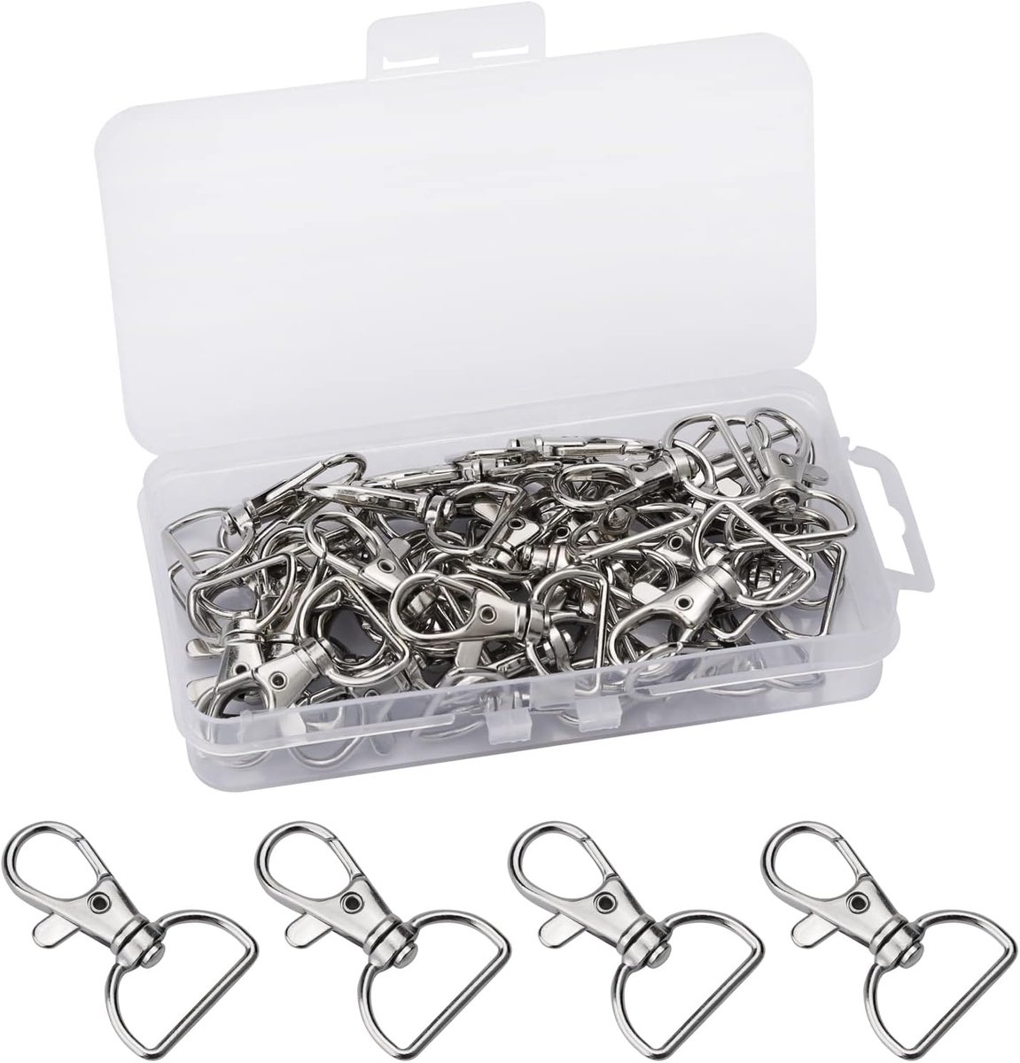 Lobster clasps 40 stuks - zwengel haakjes - duurzame zinklegering - ideaal voor sleutelhangers - SnelShoppen