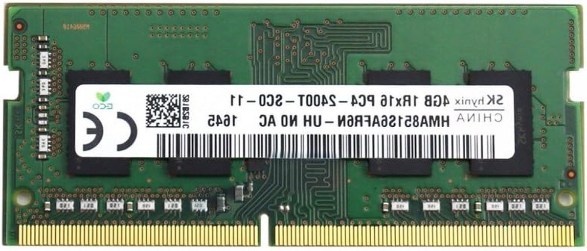 Werkgeheugen Module - DDR4 Geheugen - Laptop Upgrade - Snelle Dataoverdracht - 4GB - Groen